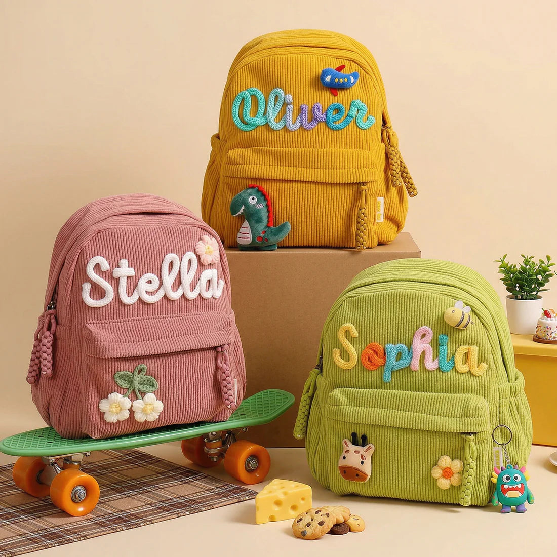 Sac à Dos en velours pour enfant personnalisable