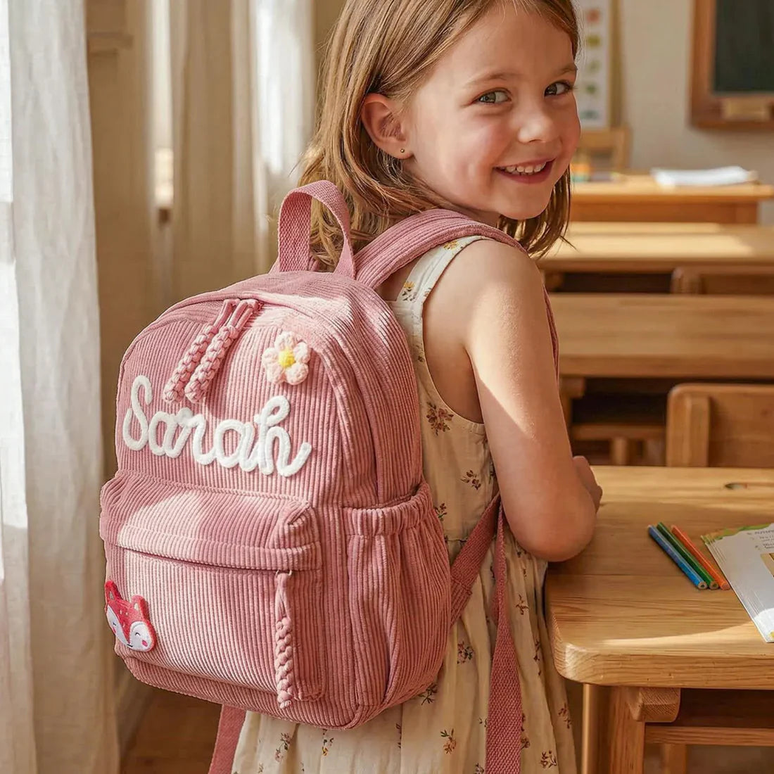 Sac à Dos en velours pour enfant personnalisable