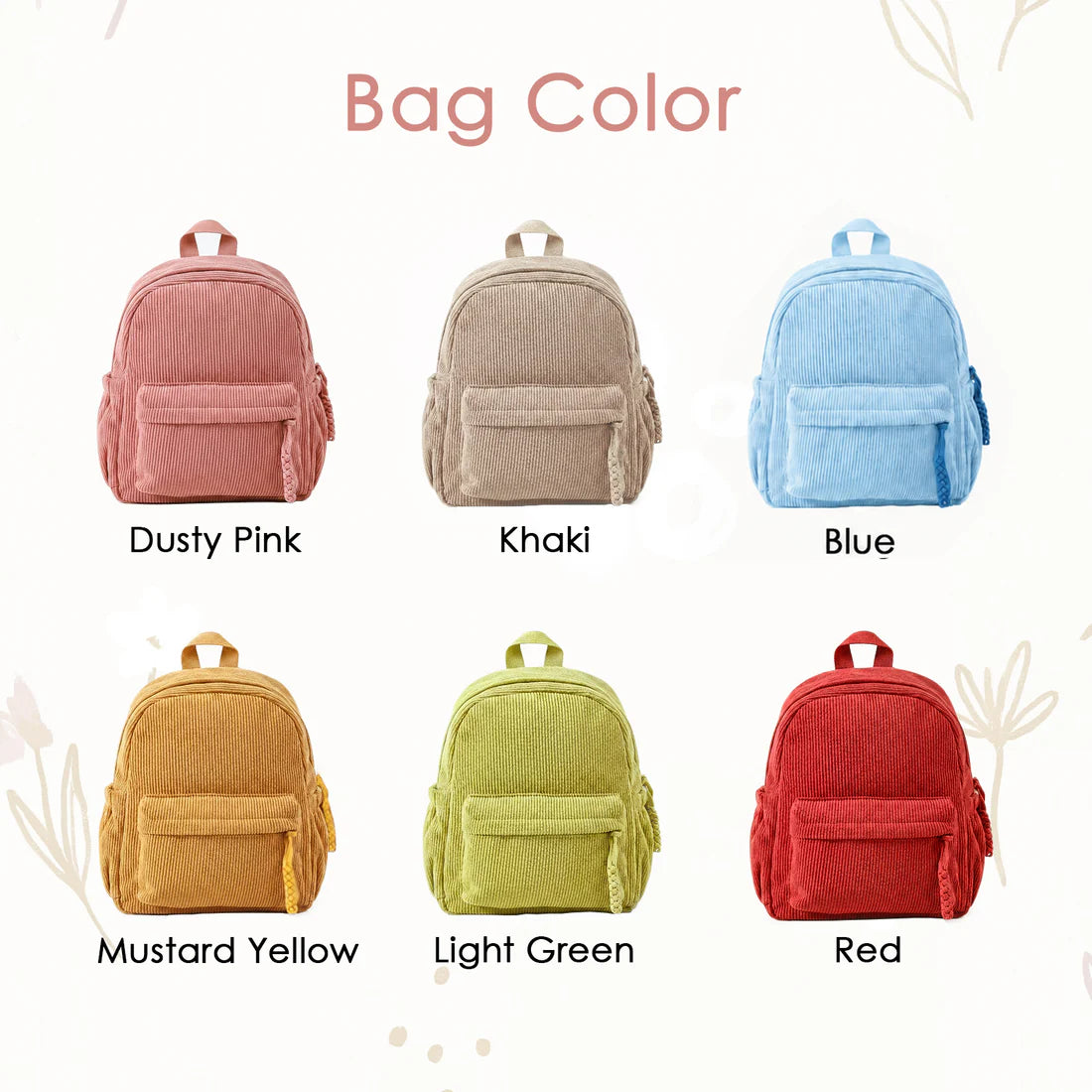 Sac à Dos en velours pour enfant personnalisable